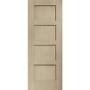 Internal Oak Shaker 4 Panel Fire Door - 1981 x 762 x 44 mm, Unfinished