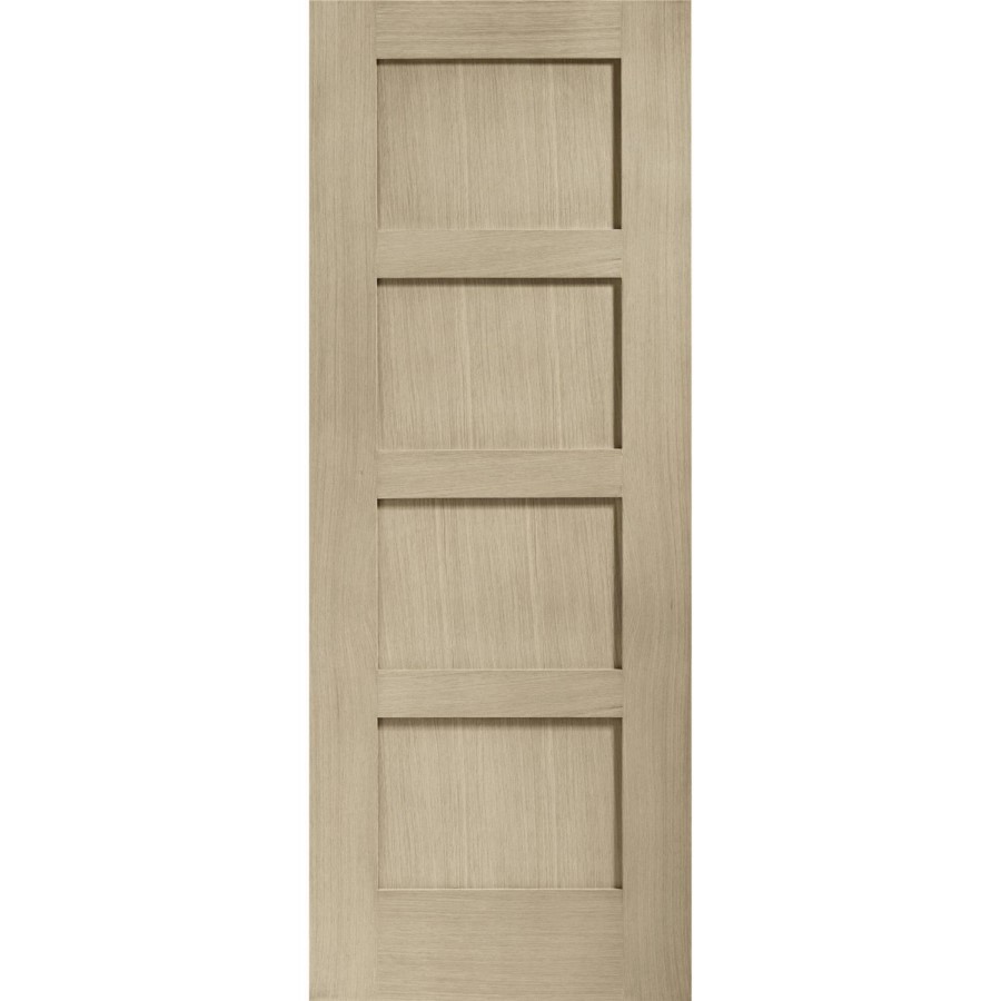 Internal Oak Shaker 4 Panel Fire Door - 1981 x 762 x 44 mm, Unfinished