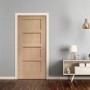 Internal Oak Shaker 4 Panel Fire Door - 1981 x 762 x 44 mm, Unfinished