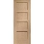 Internal Oak Shaker 4 Panel Door - Unfinished, 2040 x 726 x 40 mm