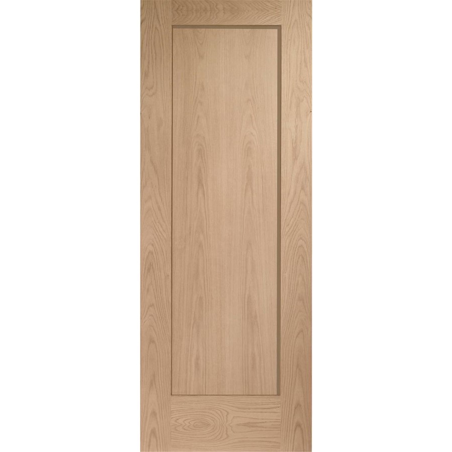 Internal Oak One-Panel FD30 Fire Door - Unfinished - 1981 x 838 x 44mm - Pattern 10 - XL Joinery
