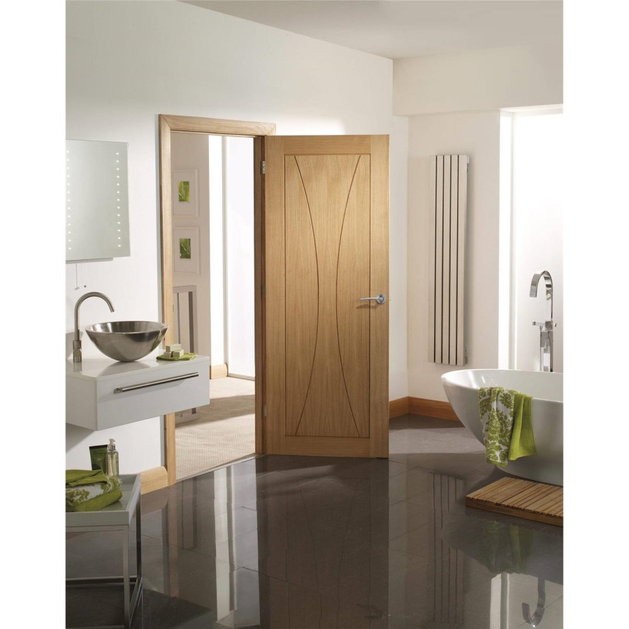 Internal Oak Verona Fire Door - 1981 x 686 x 44 mm, Unfinished