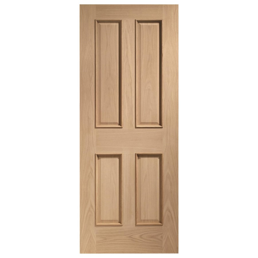Internal Oak Victorian 4 Panel with Raised Mouldings - Unfinished, 1981 x 610 x 35 mm