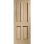Internal Oak Victorian 4 Panel with Raised Mouldings - Unfinished, 1981 x 610 x 35 mm
