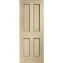 Internal Oak Victorian 4 Panel with Raised Mouldings - Unfinished, 1981 x 610 x 35 mm