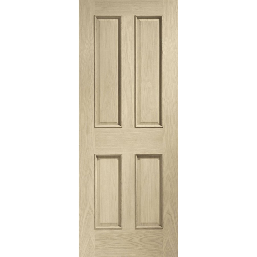 Internal Oak Victorian 4 Panel with Raised Mouldings - Unfinished, 1981 x 610 x 35 mm