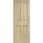 Internal Oak Victorian 4 Panel Door - Unfinished, 1981 x 686 x 35 mm