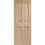 Internal Oak Victorian 4 Panel Door - Unfinished, 1981 x 686 x 35 mm