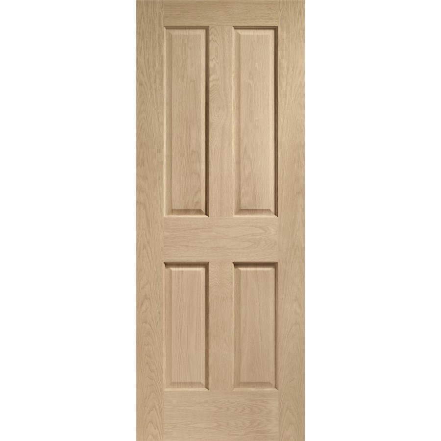 Internal Oak Victorian 4 Panel Door - Unfinished, 1981 x 686 x 35 mm