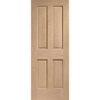 Internal Oak Victorian 4 Panel Door - Unfinished, 1981 x 686 x 35 mm