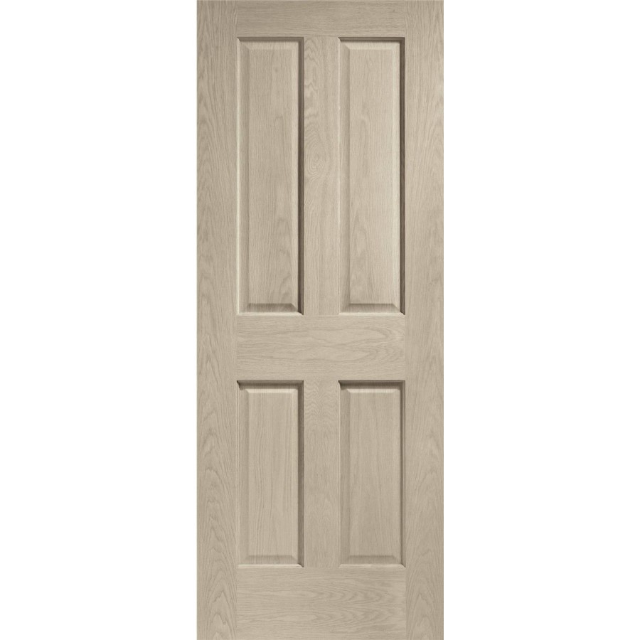 Internal Oak Victorian 4 Panel Fire Door - Unfinished, 1981 x 762 x 44 mm