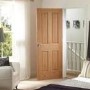 Internal Oak Victorian 4 Panel Fire Door - Unfinished, 2032 x 813 x 44 mm