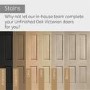 Internal Oak Victorian 4 Panel Fire Door - Unfinished, 2032 x 813 x 44 mm