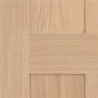 Victorian Shaker 4 Panel Internal Oak Fire Door - 1981 x 686 x 44mm (27"), Unfinished