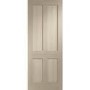 Victorian Shaker 4 Panel Internal Oak Fire Door - 1981 x 686 x 44mm (27"), Unfinished