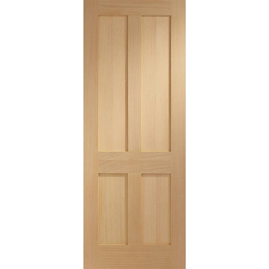 Victorian Shaker 4 Panel Internal Oak Door - Unfinished, 1981 x 686 x 35 mm