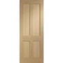 Victorian Shaker 4 Panel Internal Oak Door - Unfinished, 1981 x 686 x 35 mm