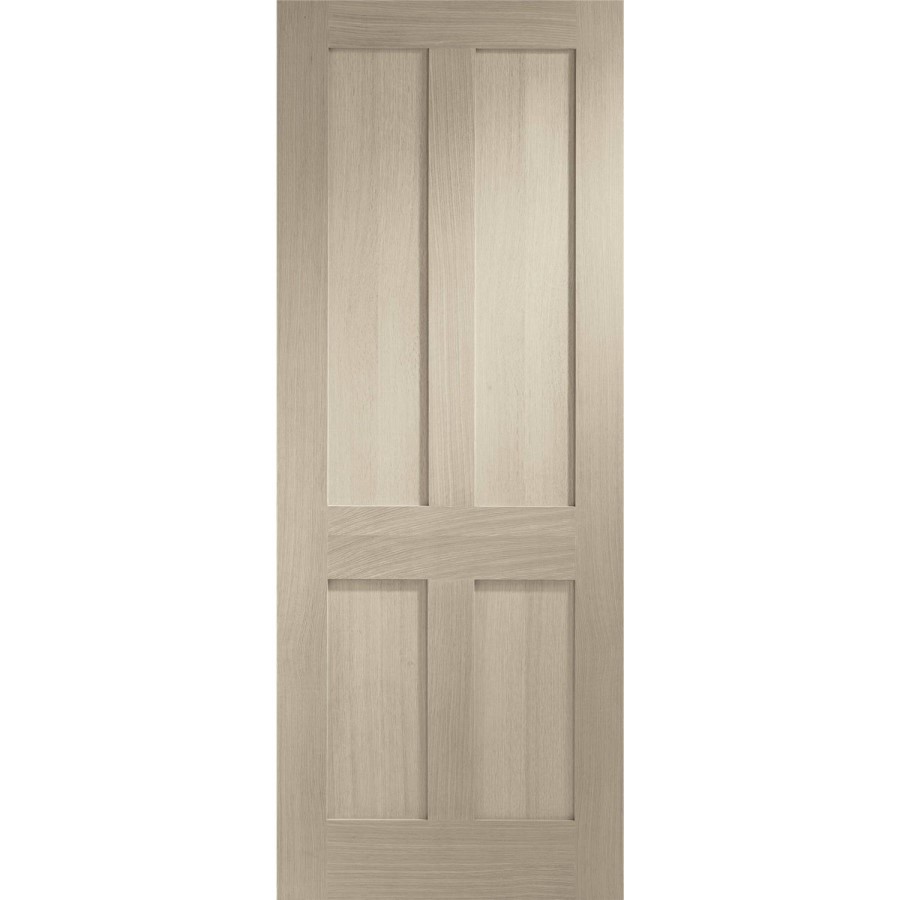 Internal Oak Victorian Shaker 4-Panel FD30 Fire Door - Pre-Finished - 1981 x 762 x 44mm - Victoria - XL Joinery