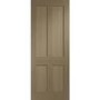 Victorian Shaker 4 Panel Internal Oak Fire Door - 1981 x 838 x 44 mm, Unfinished