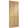 Victorian Shaker 4 Panel Internal Oak Fire Door - 1981 x 838 x 44 mm, Unfinished