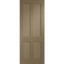 Victorian Shaker 4 Panel Internal Oak Door - Unfinished, 2040 x 726 x 40 mm