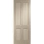 Victorian Shaker 4 Panel Internal Oak Door - Unfinished, 2040 x 726 x 40 mm