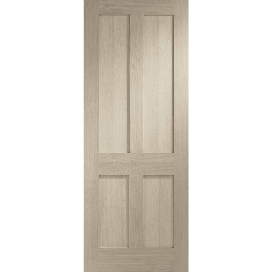Victorian Shaker 4 Panel Internal Oak Door - Unfinished, 2040 x 826 x 40 mm