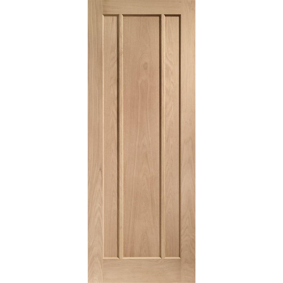 Internal Oak 3-Panel Door - Unfinished - 1981 x 457 x 35mm - Worcester - XL Joinery