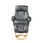 Birlea Furniture Iowa Bonded Leather Swivel Chair in Black