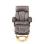 Birlea Furniture Iowa Bonded Leather Swivel Chair in Brown