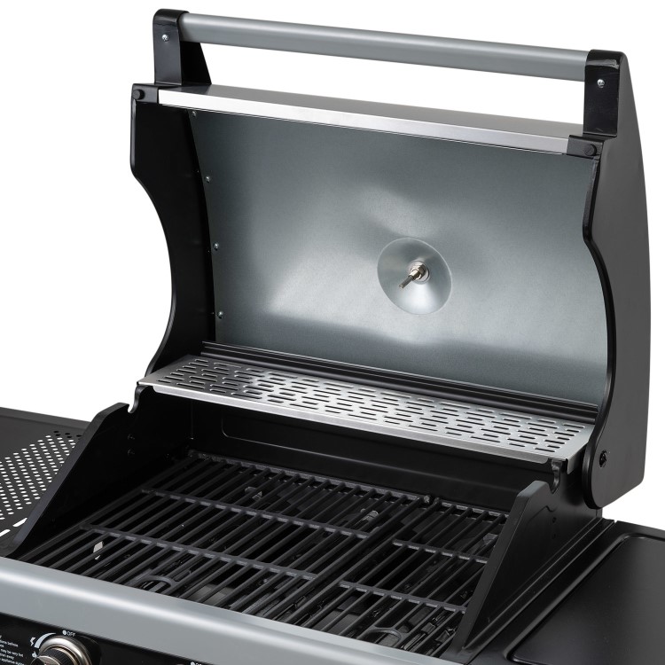 Boss Grill Alabama Elite - 3 Burner Gas BBQ Grill with Side Burner - Black