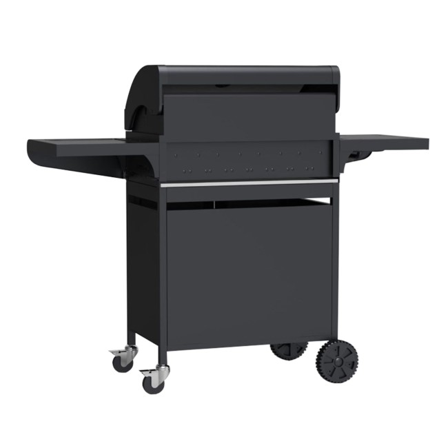 Boss Grill Kentucky Premium - 4 Burner Gas BBQ Grill with Side Burner - Black