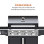 Boss Grill Kentucky Premium - 4 Burner Gas BBQ Grill with Side Burner - Black