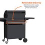 Boss Grill Kentucky Premium - 4 Burner Gas BBQ Grill with Side Burner - Black