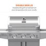 Boss Grill Kentucky Premium - 4 Burner Gas BBQ Grill with Side Burner - Stainless Steel