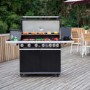 Boss Grill Alabama Elite - 6 Burner Gas BBQ Grill with Side Burner - Black