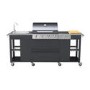 Boss Grill Texas Outdoor Kitchen - 4 Burner Gas BBQ Grill with Side Burner - Black