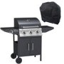 Boss Grill Georgia Classic - 3 Burner Gas BBQ Grill with Side Burner - Black