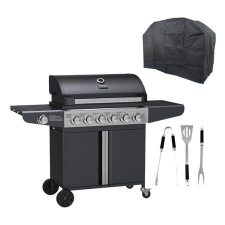 Boss Grill Kentucky Premium Burner Gas BBQ Grill with Side