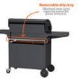 Boss Grill Kentucky Premium - 6 Burner Gas BBQ Grill with Side Burner - Black