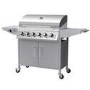 Boss Grill Georgia Classic - 6 Burner Gas BBQ Grill with Side Burner - Silver