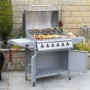 Boss Grill Georgia Classic - 6 Burner Gas BBQ Grill with Side Burner - Silver