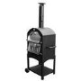 3-in-1 Charcoal Outdoor Pizza Oven BBQ & Smoker - Includes BBQ Cover and Utensil Set