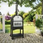 3-in-1 Charcoal Outdoor Pizza Oven BBQ & Smoker - Includes BBQ Cover and Utensil Set