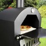 3-in-1 Charcoal Outdoor Pizza Oven BBQ & Smoker - Includes BBQ Cover and Utensil Set