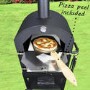 3-in-1 Charcoal Outdoor Pizza Oven BBQ & Smoker - Includes BBQ Cover and Utensil Set