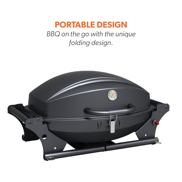 Boss Grill Louisiana  - Portable Single Burner Gas BBQ Grill with Trolley