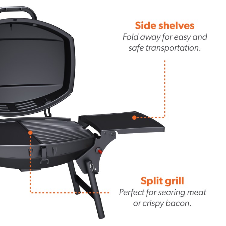 Boss Grill Louisiana  - Portable Single Burner Gas BBQ Grill with Trolley