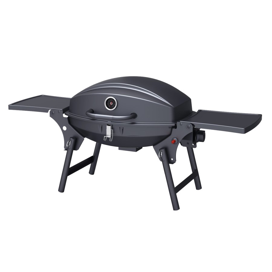 Boss Grill Louisiana Portable - Single Burner Gas BBQ Grill with Trolley