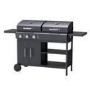 Boss Grill Georgia Dual Fuel - 3 Burner Gas & Charcoal BBQ Grill - Black